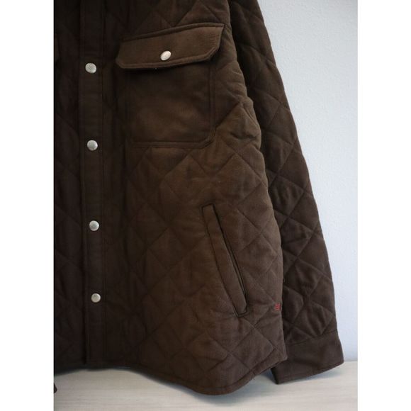 BDG Urban Outfitters OB1340933 Men's Sz XL Brown Quilted Lined Shirt Jacket - Picture 8 of 16